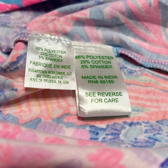 Lilly Pulitzer WIONA  top XS,ocean scene,colorful all over print,coastal,EC - Picture 11 of 11